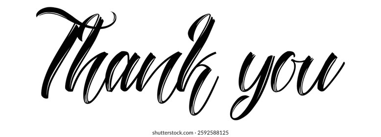 Thank you hand written calligraphy