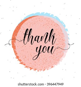 Thank You Hand Written Calligraphy On Stock Vector (Royalty Free) 396447949