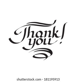 Thank you hand-drawn lettering