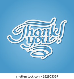 Thank you hand-drawn lettering