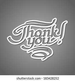 Thank you hand-drawn lettering