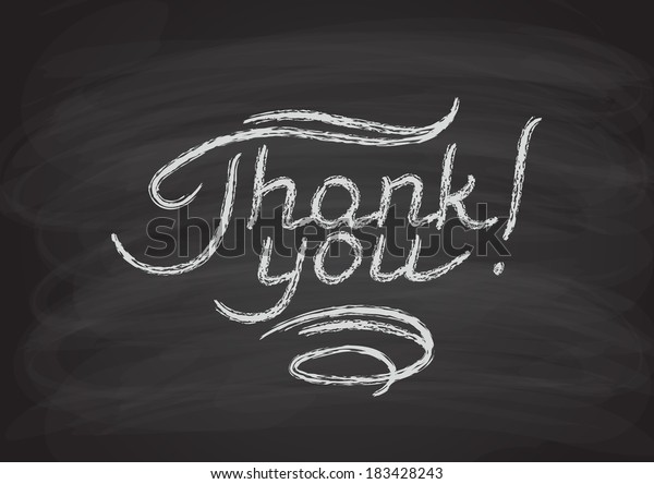 Thank You Handdrawn Lettering Chalk Letters Stock Vector (Royalty Free ...