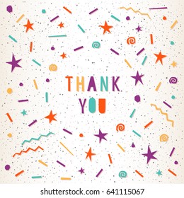 Thank you. Handmade letters and geometric elements for design card, invitation, t-shirt, book, banner, poster, scrapbook, album etc.