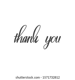 Thank You Handwriting Calligraphic Vector Stock Vector (Royalty Free ...