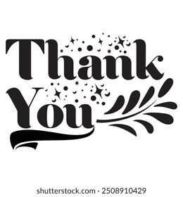 Thank You handwritten calligraphy. Thank You typography vector illustration isolated on white background. 