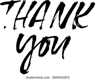 Thank You Handwritten Dry Brush Inscription Stock Vector (Royalty Free ...