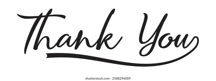 Thank you handwritten . Hand drawn lettering style calligraphy.  Thank You calligraphy. Thank you card. vector illustration eps 888.