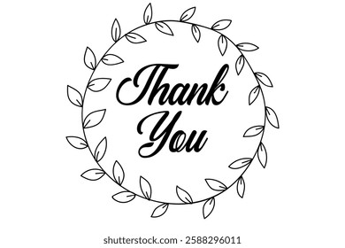 Thank you handwritten . Hand drawn lettering style calligraphy.  Thank You calligraphy. Thank you card. vector illustration eps 888.