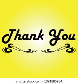Thank You handwritten inscription. Hand drawn lettering. Thank You calligraphy. Thank you card. Vector illustration. - Vector