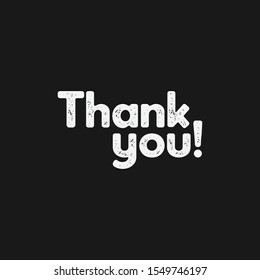 Thank You handwritten inscription. Hand drawn lettering. Thanks card. Vector illustration.