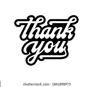 Thank You Handwritten Inscription Hand Drawn Stock Vector (Royalty Free ...