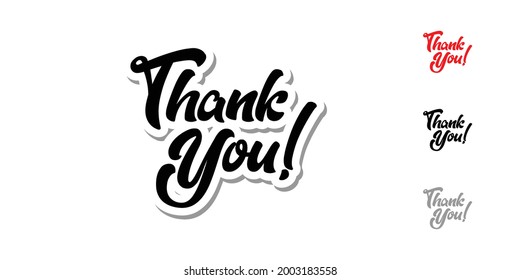 Thank You handwritten inscription. Hand drawn lettering. Thank You calligraphy. Vector illustration.