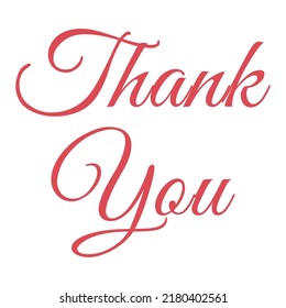 Thank You handwritten inscription. Hand drawn lettering. Thank You calligraphy. Thank you card. Vector illustration.