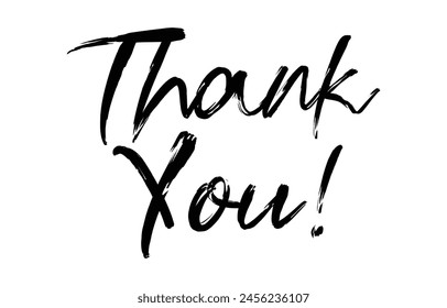 Thank You handwritten inscription. Hand drawn lettering. Thank You calligraphy. Thank you text. Vector illustration.