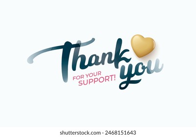 Thank You handwritten inscription. Hand drawn lettering style, luxury minimal style, one line drawing, signature, calligraphy. Thank you card. vector Illustration