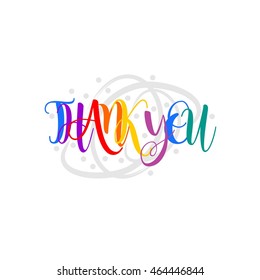 Thank You handwritten inscription. Hand drawn lettering. Thank You calligraphy. Vector illustration.