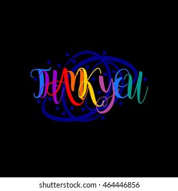 Thank You handwritten inscription. Hand drawn lettering. Thank You calligraphy. Vector illustration.