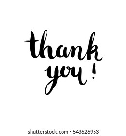 Thank You Handwritten Inscription Hand Drawn Stock Vector (Royalty Free ...