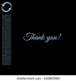 Thank You handwritten inscription. Hand drawn lettering
