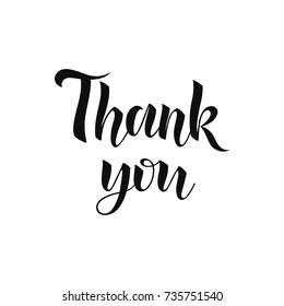 Thank You handwritten inscription. Hand drawn lettering. Thank You calligraphy. Thank you card. stylish fashion Vector illustration