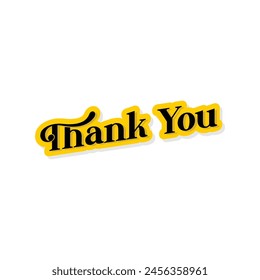 Thank You handwritten inscription  Vector EPS 10