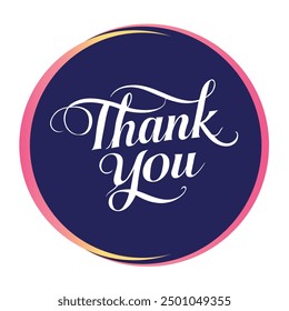 Thank You, Thank you handwritten inscription.Thank You calligraphy. Thank you card. Vector illustration.