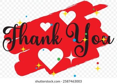 Thank you handwritten isolated on white background. Hand drawn lettering style calligraphy. EPS 10.