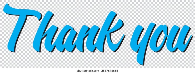 Thank you handwritten isolated on white background. Hand drawn lettering style calligraphy. 1176