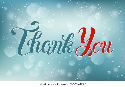 Thank You handwritten lettering. Thank You calligraphy. Vector illustration. Hand drawn card, invitation, t-shirt print design. Modern brush lettering isolated on background

