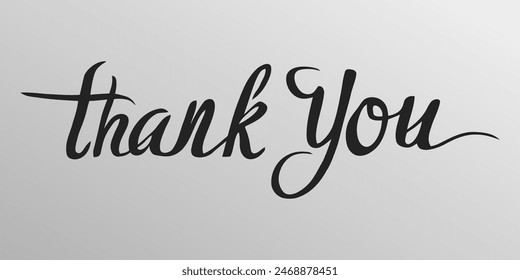 Thank you. Handwritten lettering phrases with modern design.