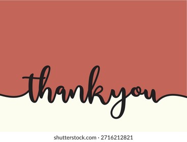 Thank you handwritten script in black ink on a modern teal background with a white border.