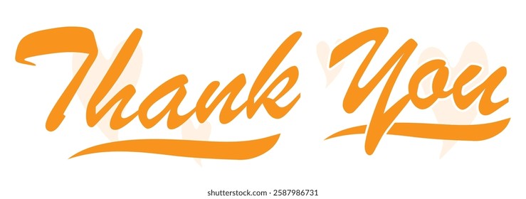 Thank You - handwritten text isolated on white background. Calligraphic vector hand-drawn lettering. Handwritten calligraphy.