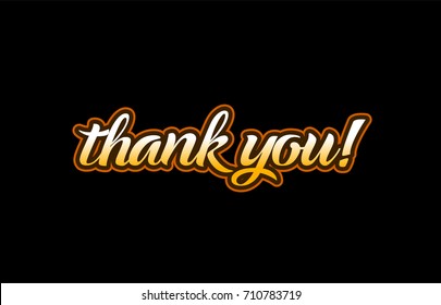 thank you handwritten text on a black background