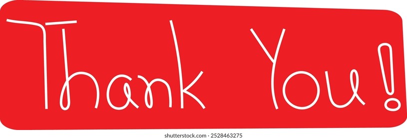 Thank you handwritten vector art. Hand drawn thank you lettering.
