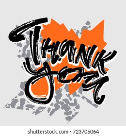 Thank you handwritten vector chalk poster.Perfect for invitations, posters, banners,fabric, textile ,gift wrap, greeting card,apparel design