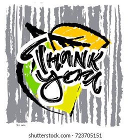 Thank you handwritten vector chalk poster.Perfect for invitations, posters, banners,fabric, textile ,gift wrap, greeting card,apparel design