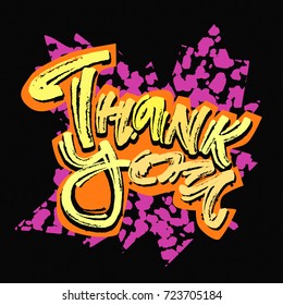 Thank You Handwritten Vector Chalk Posterperfect Stock Vector (Royalty ...