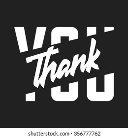 Thank you handwritten vector illustration for your projects, card, invitation.