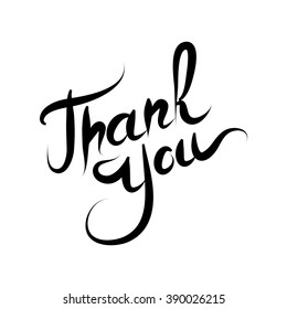 Thank You Handwritten Vector Illustration Dark Stock Vector (Royalty ...