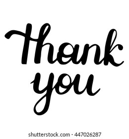 Thank you handwritten. Vector illustration