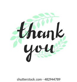 Thank You Handwritten Vector Illustration Dark Stock Vector (Royalty ...