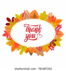 Thank You handwritten vector inscription. Hand drawn typography lettering phrase Thank you. Vector illustration thank you for banner, poster, flyer, greeting card. Fine ink brush lettering EPS 10.