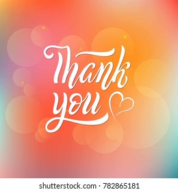 Thank You handwritten vector inscription. Hand drawn typography lettering phrase Thank you. Vector illustration thank you for banner, poster, flyer, greeting card. Fine ink brush lettering EPS 10.