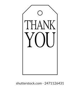 Thank you hang tag template . Clipart image