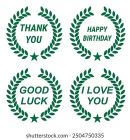 thank you, happy birthday, good luck, i love you logo design #shutterstock