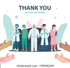 Thank You To Healthcare Workers Doctors, Nurses, Medical Staff, Claps, Thank You Hour