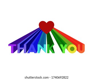 Thank You Heart Sign Heart Vector Stock Vector (Royalty Free ...