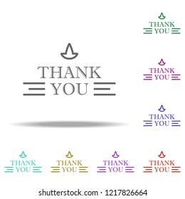 Thank you, holiday thanksgiving icon. Elements of Thanksgiving day in multi color style icons. Simple icon for websites, web design, mobile app, info graphics