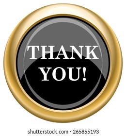 Thank you icon. Internet button on white  background. EPS10 Vector.