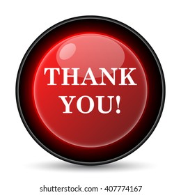 Thank you icon. Internet button on white background. EPS10 vector
